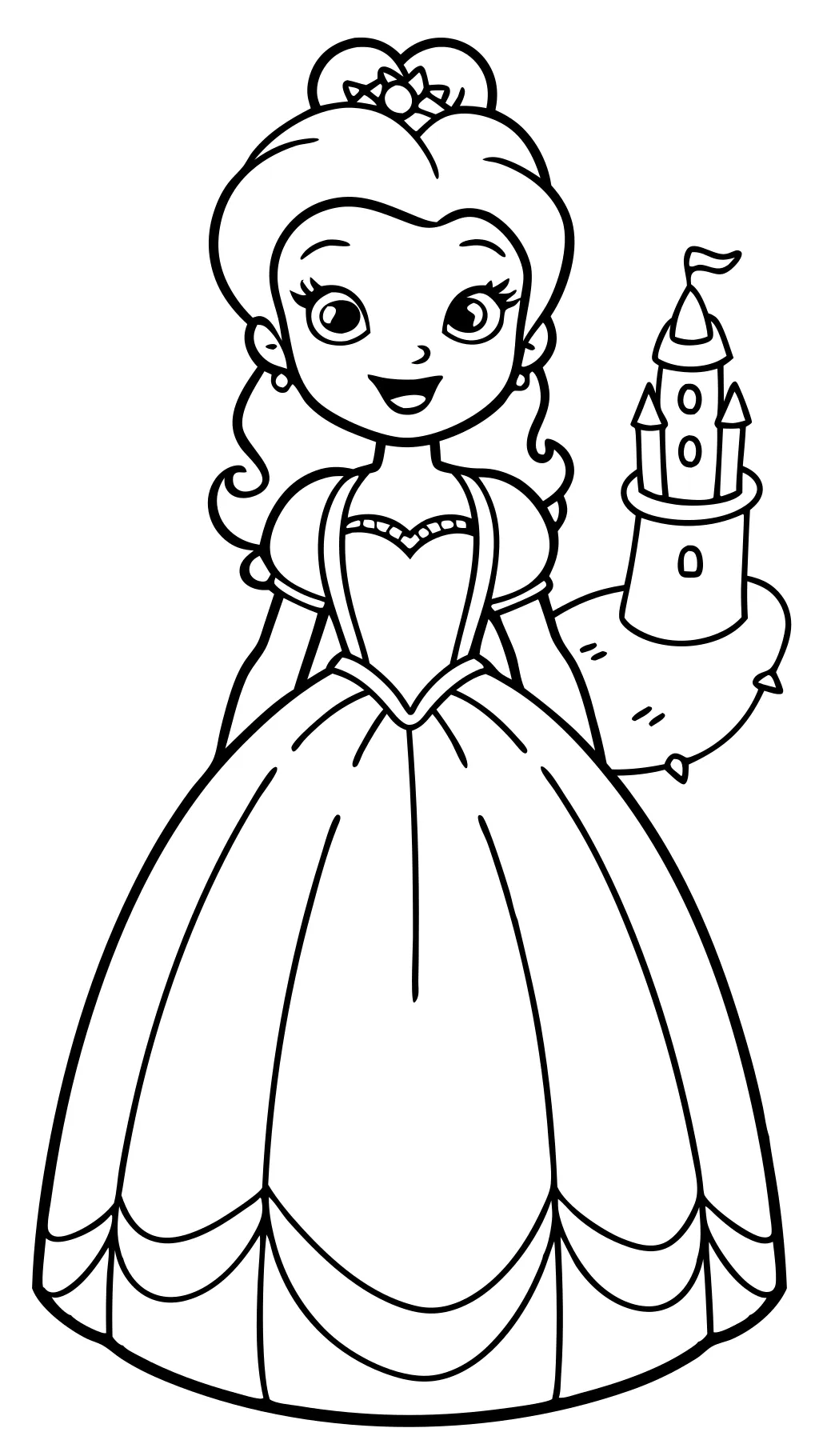 coloriage princesse imprimable Belle